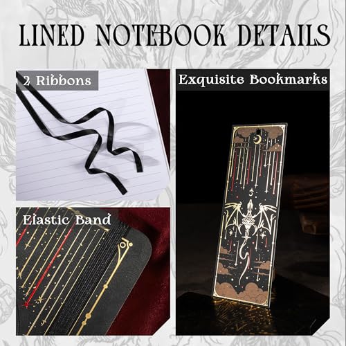 TIEFOSSI A5 Lined Journal for Women & Men, 100 GSM Thick Paper - color: Black, size: Lined