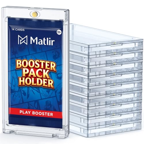 10-Pack Acrylic Booster Pack Protector, One Touch Card Holder with Magnetic Closure, UV-Resistant Clear Display Case for Unopened TCG Trading Cards, Scratch-Free Wrapped - size: 10PCS