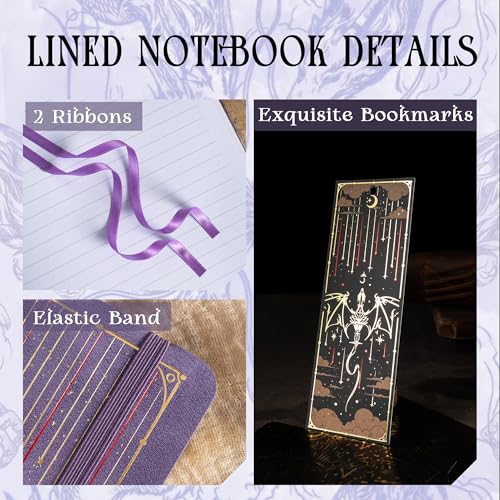 TIEFOSSI A5 Lined Journal for Women & Men, 100 GSM Thick Paper - color: Purple, size: Lined