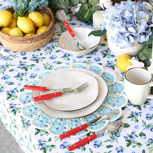 ANNOVA Silverware Set, Retro/Rivet Colorful Stainless Steel Tableware Kitchen Flatware Set Utensils, Includes Dinner Knives, Forks, Spoons, Salad Forks & Dessert Spoons (Red, 20 Pieces) - color: Red