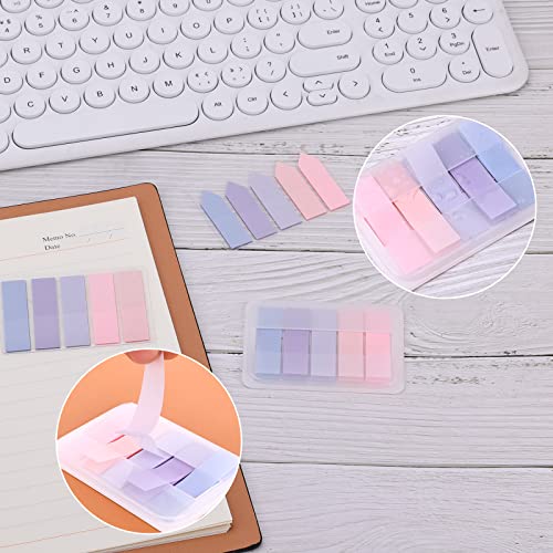 AIEX 600 Pcs Sticky Indexing Tabs, Writable Sticky Index Tabs for Reading Index Folders File Notes Book Notes Easy Remove (Pink Purple)