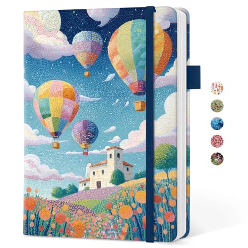 Taja Aesthetic Lined Journal for Women, Pretty Notebooks for Work & Study - color: B-Balloon Valley