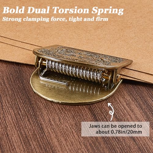 CRASPIRE Tulip Flower Journal Metal Clip Vintage Travelers Notebook Book Bill Binder Clips Holder Alloy Antique Bronze Decorative Travelers for TN Travelers Art Reading Decoration Accessories - style: Tulip Flower