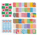 Monolike Big Wow Sticker Unmatched Friends Pattern Series.3 + Series.4 Set - Big Size Cute Stickers, Square Stickers - color: Unmatched Friends Pattern Series.3 + Series.4