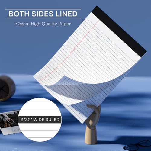 6 Pack Legal Pads 8.5 x 11 Writing Paper Tablets 8-1/2 x 11 White Note Pads - color: White 6