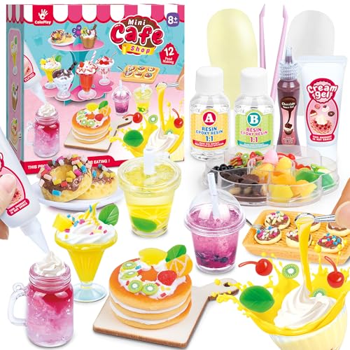 12 Making Miniature Food Toys Set, DIY, Resin Play, Mini Pretend Play Food