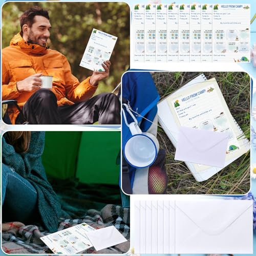 80 Pcs Camp Stationery Paper Envelopes,Blue Boy Style - style: Blue Boy Style