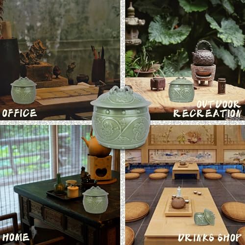 Handmade porcelain jar - 700ml loose tea collector-level decoration