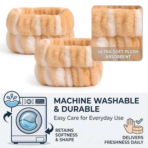 Cute plush face wash, makeup, moisture-proof sleeves, wrist strap