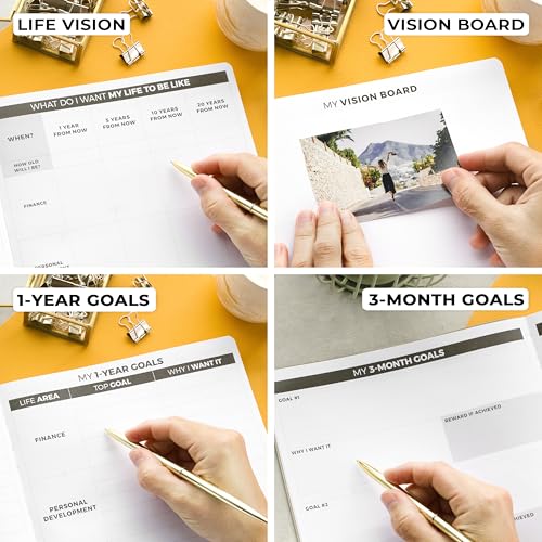 Clever Fox Planner PRO, Undated Weekly Planner, 8.5x11 Pearl - color: Pearl (Undated), size: A4 (8.5" x 11") Standard Version
