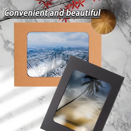 30Pcs 4x6Inch 3colors Paper Photo Frames with String & Clips - color: 3 colors, size: 4x6inch