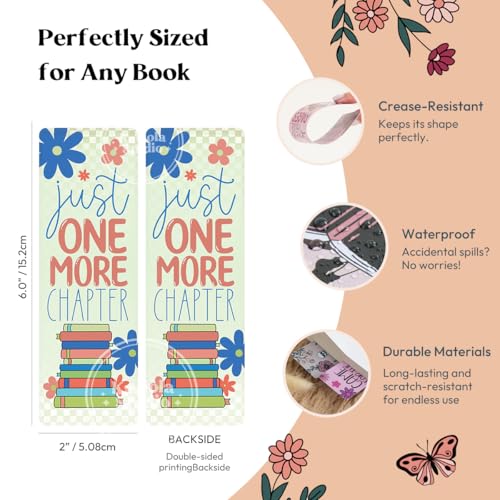 Kaciola Studio10 PCS Booklovers Cute Bookmarks, Funny Bookmarks for Women, Double Sided Bookworm Design Book Lovers Gifts,Book Accessories for Women Men Students Teachers Reading - color: Book Lovers