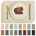 Romanstile Faux Leather Vinyl Placemats Set of 6, Beige - color: Beige