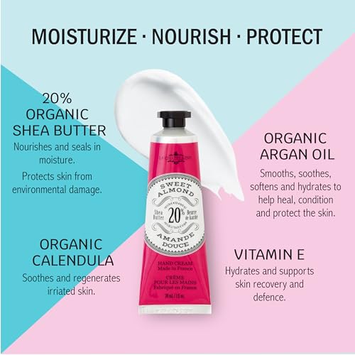 La Chatelaine 20% Shea Butter Hand Cream Travel Size Tin, Gift Set for Women, Nourishing Hand-Care Set for Holiday (Coconut Milk, Shea, Sweet Almond or Rose Blossom) - style: Aqua Trio