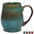 Bosmarlin Extra Large Ceramic Coffee Mug, 24 Oz, Dishwasher and Microwave Safe, Big Oversized Tea Cup, Reactive Glaze (Blue) - color: Blue
