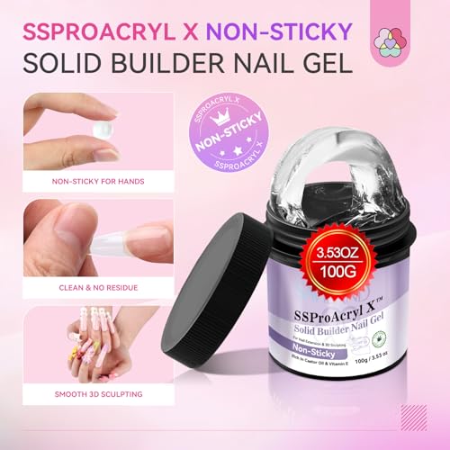 SAVILAND 100g Solid Builder Nail Gel Non Sticky Sculpting Gel for Nails Art - size: 1pcs-100g