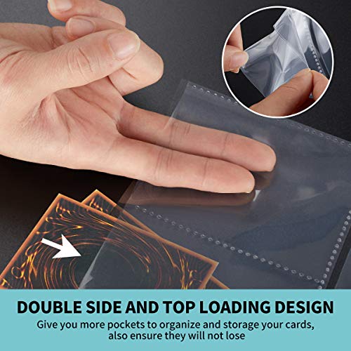 9 Pocket Page Protector - 648 Pockets Premium Double Side Trading Card Sleeves Pages for 3 Ring Binder, Standard Size Card Sheets Protectors - size: 36 Sheets