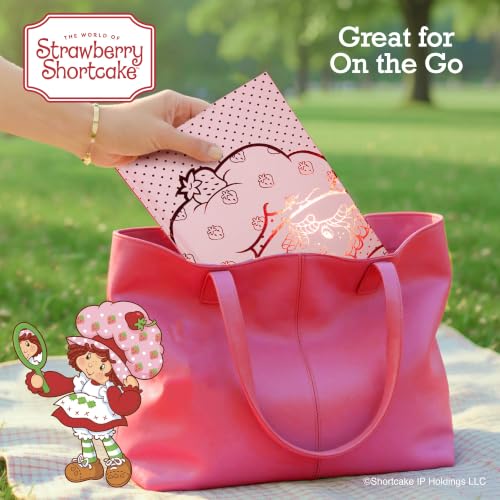 Strawberry Shortcake Red Foil Hardcover Journal, Lined Notebook with Ribbon Bookmark, 5.75 x 8.5 Inches, 87 Pages - color: Strawberry Shortcake Red Foil