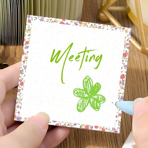 Sticky Notes 3x3 Inches, 2 Pads, Easy Post Cute Self-Stick Notes, Colorful Self Stick Notes Pads for Home Office Notebooks Accessories, Strong Adhesive Note Pad Wildflower Mix Pink - color: Wildflower Mix Pink