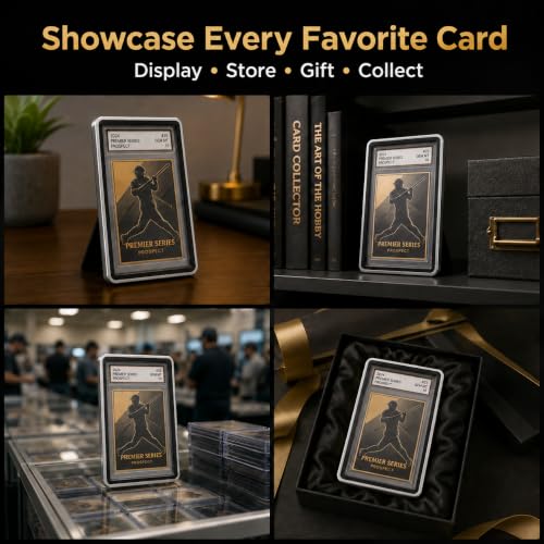 PSA Slab Case, Magnetic 9-Point Lock Display Protector,Silver - color: Silver
