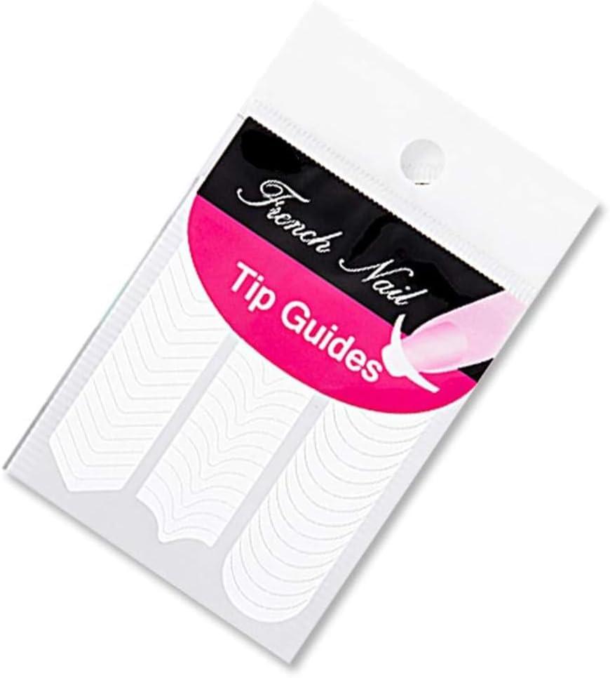 240 Pcs French Manicure Nail Art Stickers Nail Stickers Strips, Self-Adhesive Nail Tips Guides for DIY Decoration Stencil Tools, French Tip Guides 3 Types of arcs Nail Art Accessories