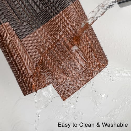 Placemats Set of 4, Vinyl Woven Heat-Resistant Place Mats - color: Black Brown, size: Set of 4