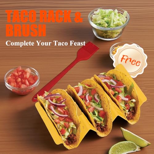 Shawarma Pan, Vertical Skewer Pan, Gyro Pan Spit Stand for oven - size: 10.5" Pan&3 Skewers With Brush&TacoHolder