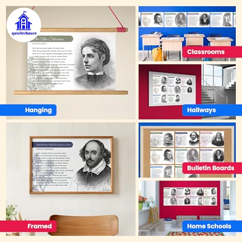 Quarterhouse 9 Poster Inspirational Poems Classroom Set - color: Inspirational Poems