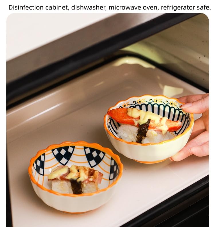 6 Pack 3 oz Small Soy Sauce Dish Ceramic Dipping Sauce Bowls - color: Yellow