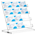Dunzoom Business Card Holder for Desk, 12 Slots Acrylic Card Display Stand - style: 12 Slots