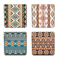 Peacoblue Bohemian and Aztec Coin Purse,PU Leather Squeeze Pouch 4PCS - style: Bohemian and Aztec