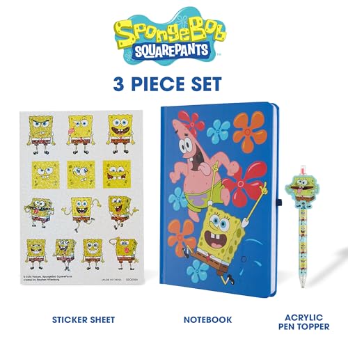 Spongebob Kids Stationary Set for Girls and Boys, Journal Kit with Pen - color: Spongebob
