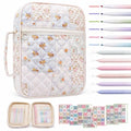 Bible Cover Case For Women,Large Bible Bag with Study Supplies,Quilted Bible Carrying Case for Girls,Portable Bible Case with Highlighter, Pens,Tabs,Bible Study Gifts for Women - size: Style A