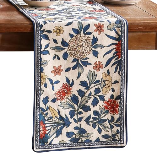 Patdrea Designer Vintage French Linen Table Runner,12"X87"-Ivar A - color: Ivar a Linen, size: 12"*87"