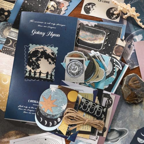 YagCu Galaxy Scrapbooking Kit, Vintage Junk Journal Supplies - color: Galaxy