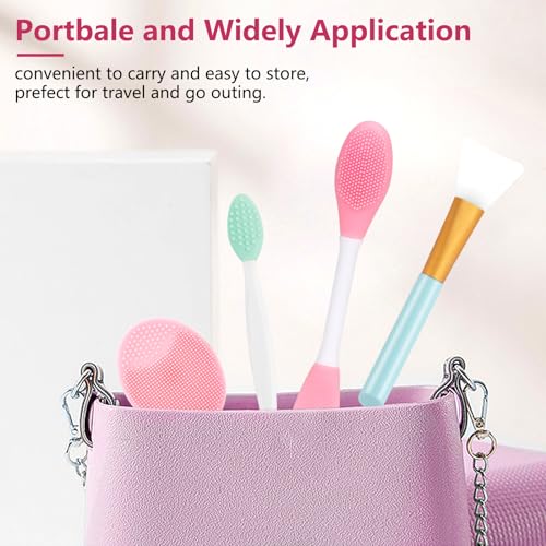 Yokilly Silicone Face Scrubber Kit: Exfoliator Blackhead Skin Care Tool - color: 4 Piece Kit
