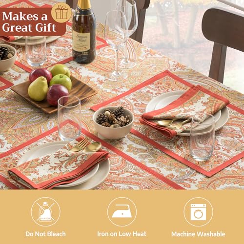 Maison d' Hermine Placemats Set of 4 Reusable 100% Cotton (13"x19") - color: 033 - Kashmir Paisley, size: 13" X 19" (Pack of 4)