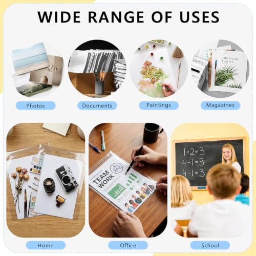 AUEAR 5"x7" Crystal Clear Plastic Sleeves Storage Bags for Picture,100 Pack - size: 5 x 7 inches