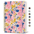 Taja Spiral Lined Journal for Women, Pretty Hardcover Journal Notebook, A5 - color: M-Pink Garden