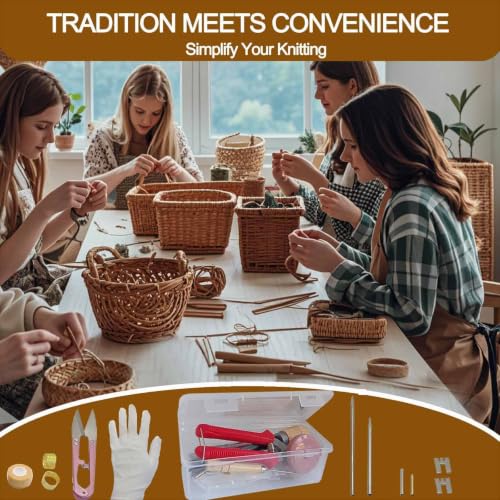 Upgrade 22Pcs Basket Weaving Tools Kit Supplies for Pine Needle Beginners