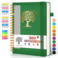 PERCUN B5 Spiral Notebook 300 Numbered Lined Pages Hardcover Journal 7"x10" - color: Green, size: B5 size (7in x 10in)