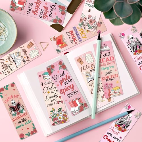 Wxiben 24 Pcs Spicy Fairytale Bookmarks Romance Book Page Marks for Women