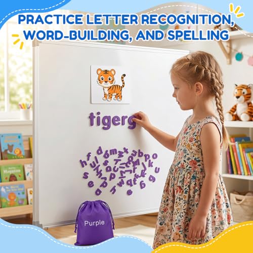 312 Pcs Magnetic Lowercase Letters, 12 Alphabet Sets with 6 Rainbow Bags, Phonics Fridge Magnets for Toddlers, Educational Classroom Learning Toys for Preschool Kindergarten Homeschool Kids