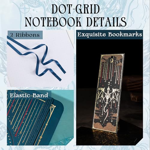TIEFOSSI A5 Dotted Journal for Women & Men, 160 GSM Thick Paper - color: Deep Blue, size: Dotted
