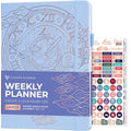 Legend Planner Undated, Weekly & Daily Goal Journal, A4 Periwinkle Gold - color: Periwinkle Gold (Undated), size: A4 (8.2'' x 11'')