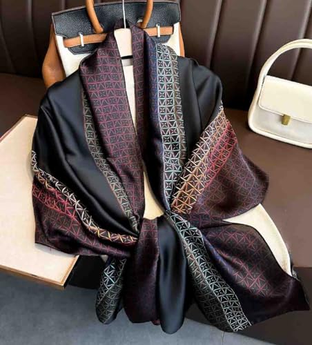 Acotavie Scarfs for Women Dressy Fashion Scarves Long Floral Pattern Scarf - color: C032