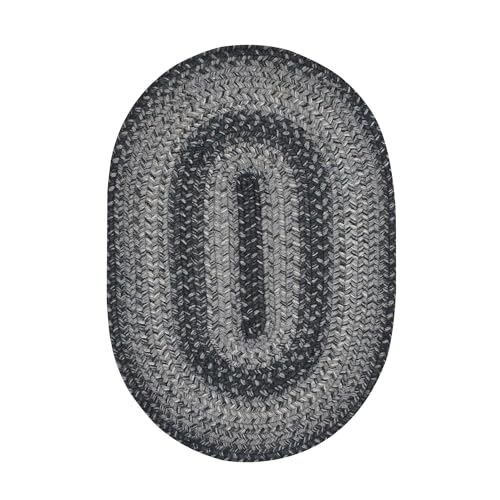 Homespice Flint Hill Jute Braided Placemats, Oval 13x19 Set of 4 - color: Flint Hill