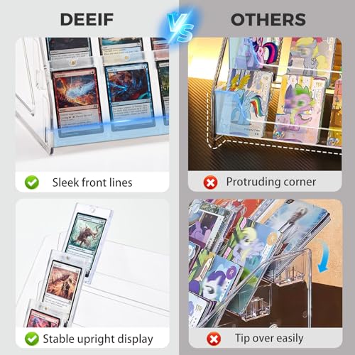 DEEIF 4 Tier Acrylic Trading Card Display Stand, Holds 16 Cards, 1 Pack - size: 4 Tier, 1 Pack