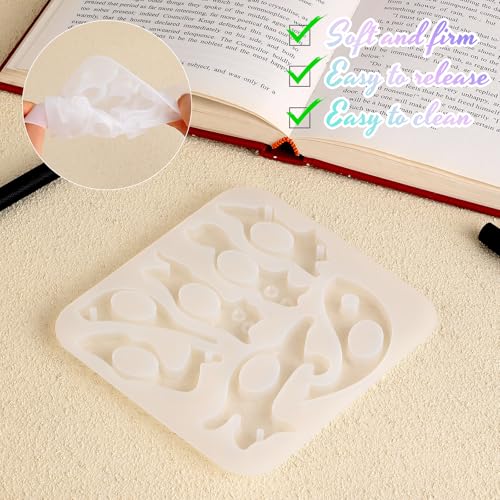 Silicone Molds for Resin, Thumb Book Page Holder Making Molds Reusable Epoxy Resin Molds DIY Book Reading Accessories GIFS for Book Lovers Readers Students, Handmade Bookmarks for Women - 7 Patterns