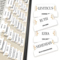 90 Christian Bible Tabs for Women, Men, and Kids - White - color: White